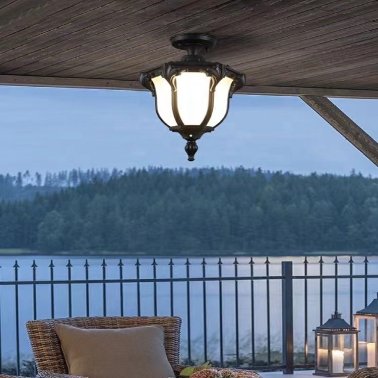 Outdoor ceiling light waterproof IP65 hotel balcony villa garden corridor decoration in European and American pendant