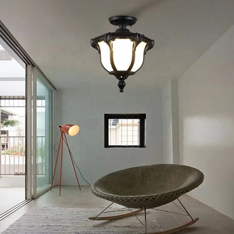 Outdoor ceiling light waterproof IP65 hotel balcony villa garden corridor decoration in European and American pendant