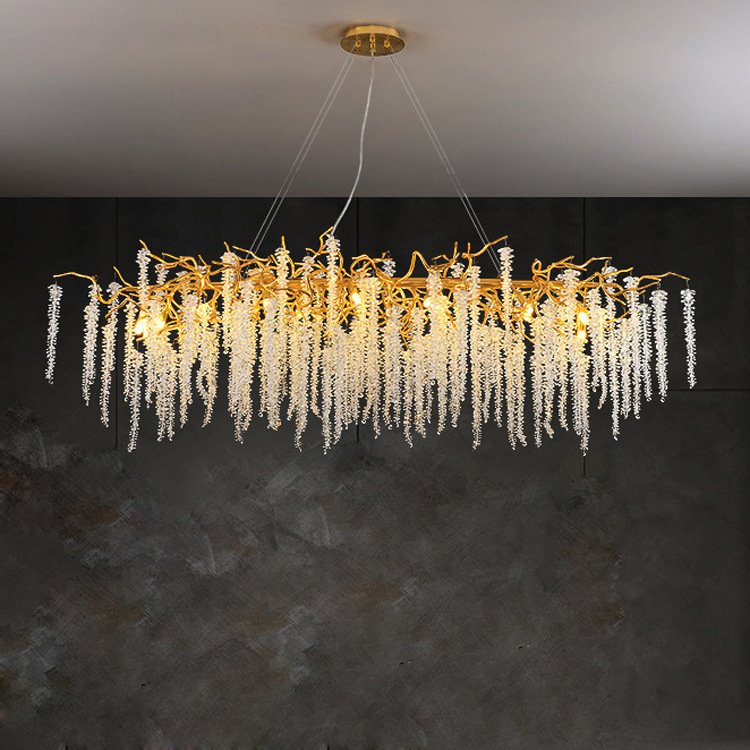 New Luxury Tree Branch Chandelier Modern Elegant Living Room Linear Dining Table Pendant Light