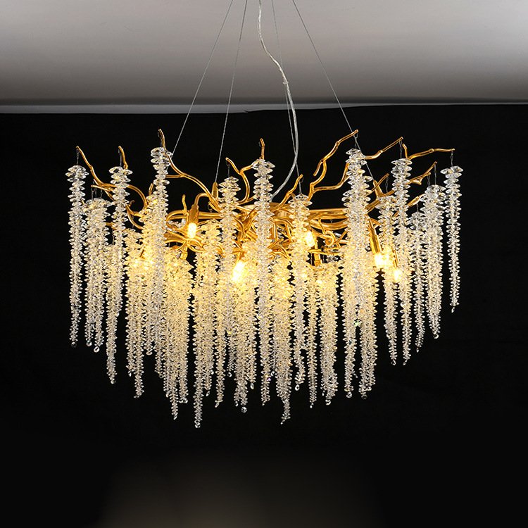 New Luxury Tree Branch Chandelier Modern Elegant Living Room Linear Dining Table Pendant Light