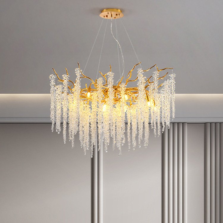 New Luxury Tree Branch Chandelier Modern Elegant Living Room Linear Dining Table Pendant Light