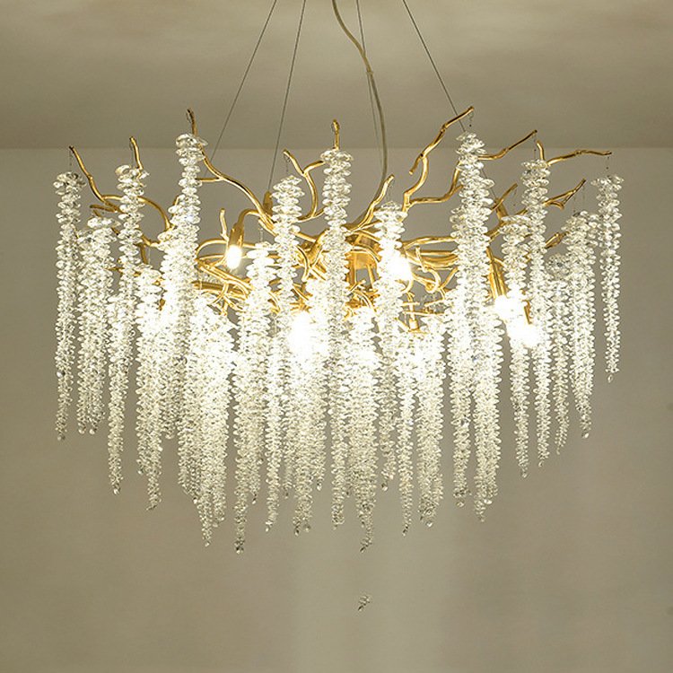 New Luxury Tree Branch Chandelier Modern Elegant Living Room Linear Dining Table Pendant Light