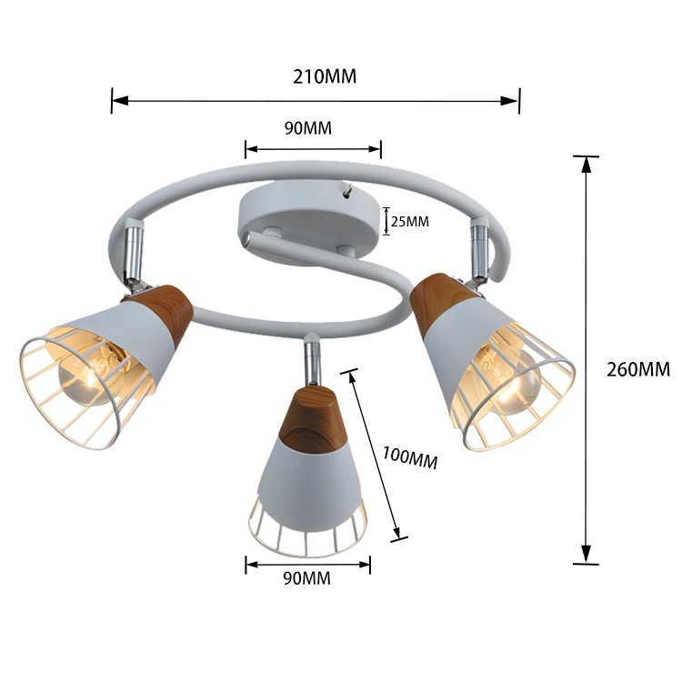 Surface Mounted Indoor Luxury Vintage Living Room Design Iron Round Modern Ceiling Light lamp
