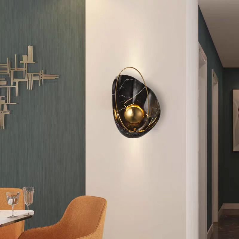 Anti Lamp Light Luxury Creative Aisle Bedroom Bedside Lamp Wall Sconce Living Room Marble Modern LED Copper 70 Switch Control
