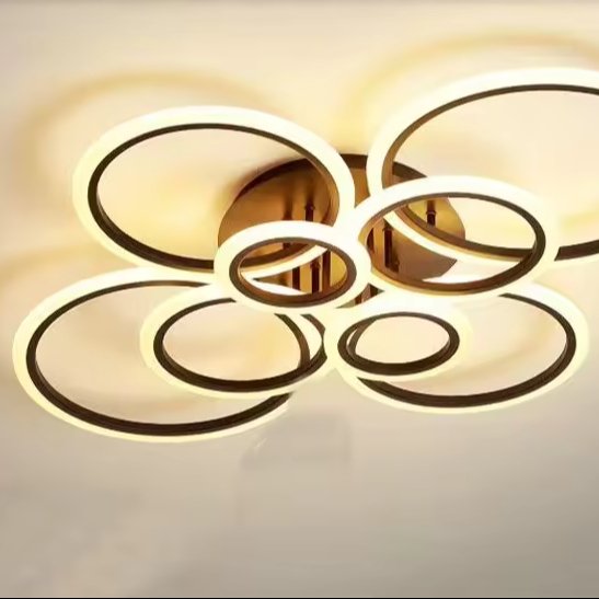 Rings remote control modern minimalist new design hot sale modern style new arrival ceiling led panel lights for home ceiling