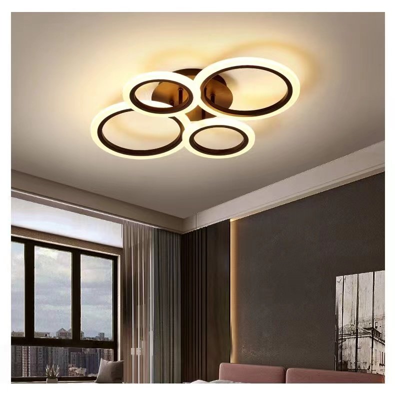 Rings remote control modern minimalist new design hot sale modern style new arrival ceiling led panel lights for home ceiling