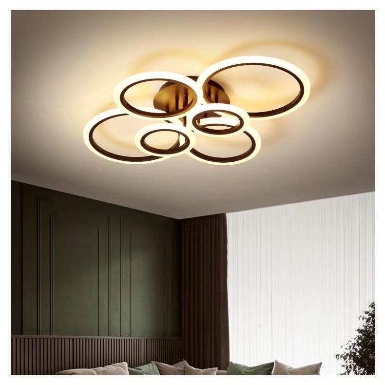 Rings remote control modern minimalist new design hot sale modern style new arrival ceiling led panel lights for home ceiling