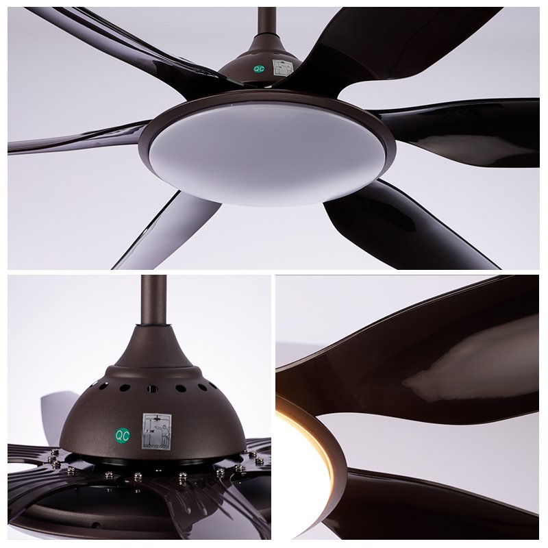 2024 New ABS Blade Remote Control Fan Lamp With Led Lights Quiet Ceiling Fans For Bedroom Living Room Interior Office Use
