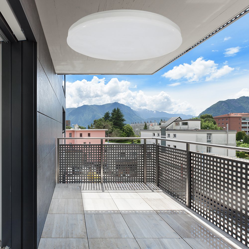 Ip65 Garden Bathroom Surface Indoor Outdoor White Round Ceil Lampara Flush Mount Lights Fixture Modern Nordic Led Ceiling Light