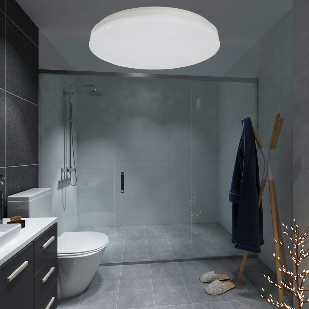 Ip65 Garden Bathroom Surface Indoor Outdoor White Round Ceil Lampara Flush Mount Lights Fixture Modern Nordic Led Ceiling Light