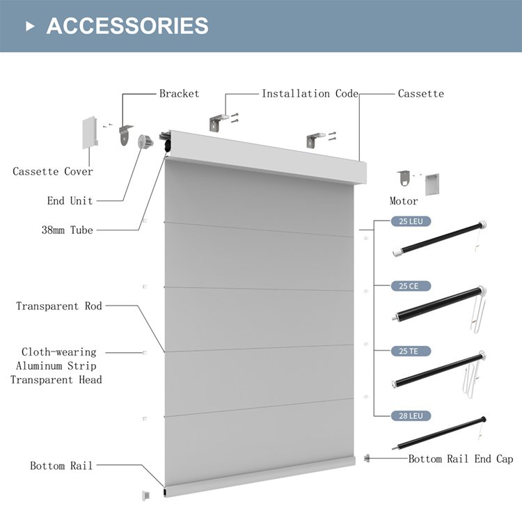 Roller Blinds Polyester Blackout Motorized Smart Curtain Window Cordless Roller Blinds