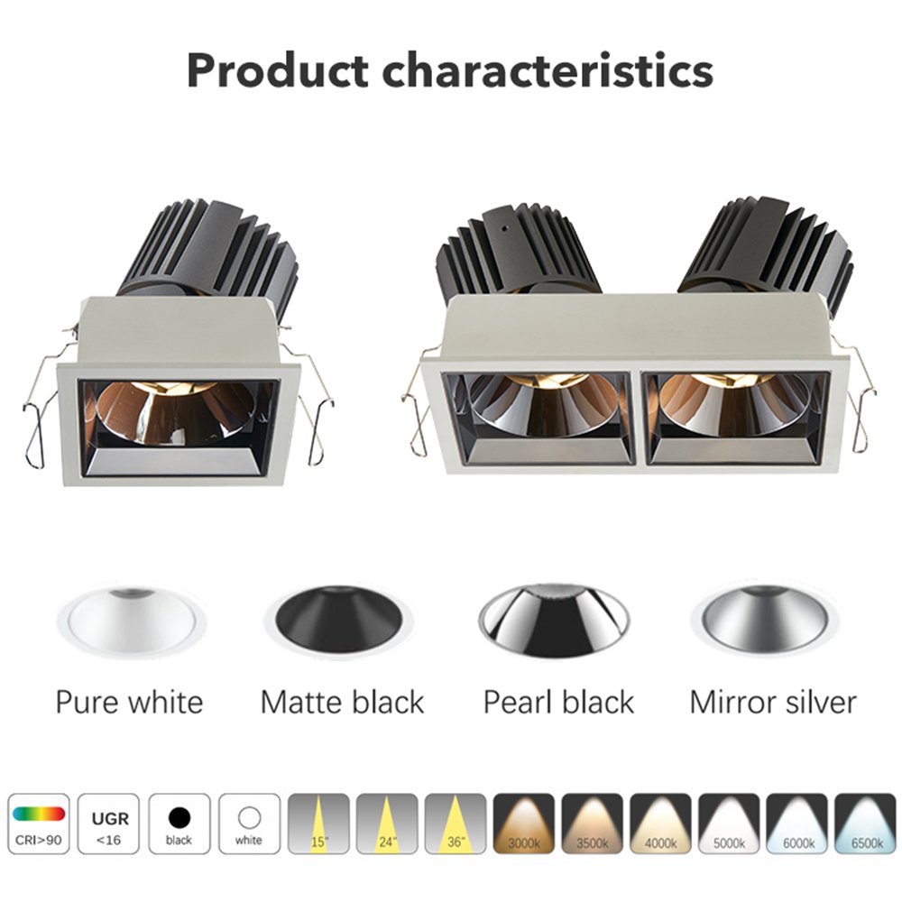 Wholesale Price Indoor Lighting Fixture High Lumen Anti Glare Die Casting Aluminum Alloy LED Spot Light