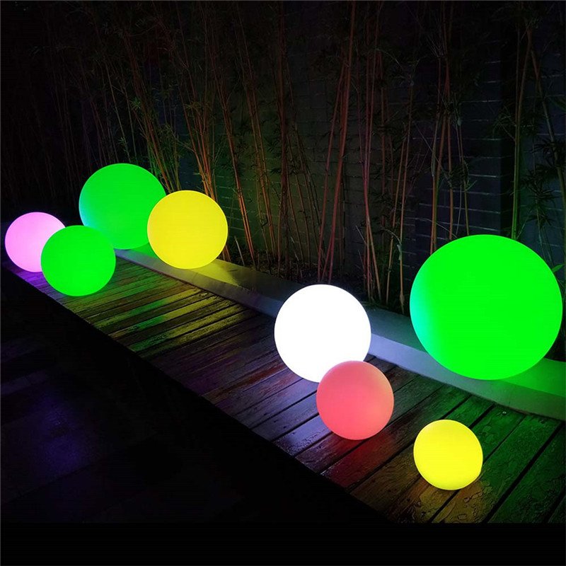 30cm rechargeable battery operated rgb garden glow led light pool ball Holiday Lighting led ball lamp