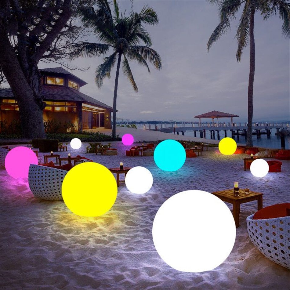 30cm rechargeable battery operated rgb garden glow led light pool ball Holiday Lighting led ball lamp
