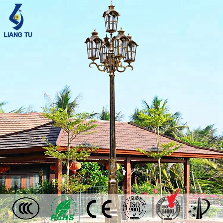 Factory Customized European Italian Style Retro E27 IP65 Outdoor Garden Landscape LED street light