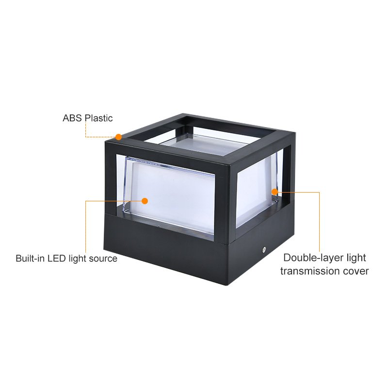Factory Supply Modern Black Decoration Led Moisture Proof Lamp Outdoor Pillar Court Yard Light Led Moisture-proof Lamp