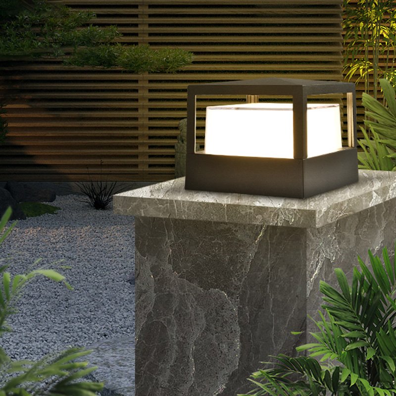 Factory Supply Modern Black Decoration Led Moisture Proof Lamp Outdoor Pillar Court Yard Light Led Moisture-proof Lamp