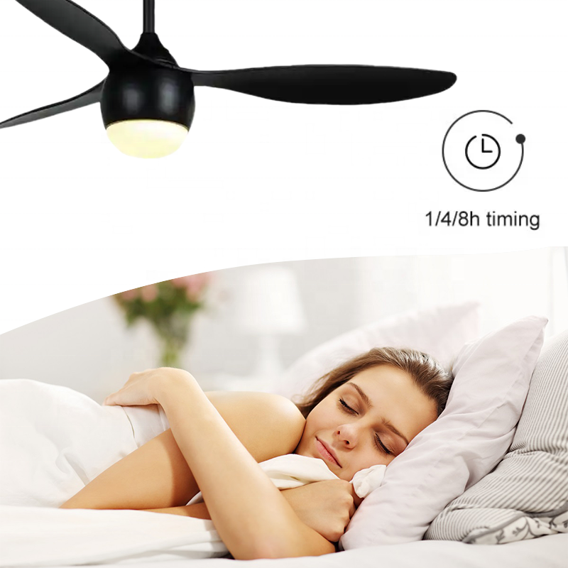 Modern Ceiling Fan light Remote Control Dc 52" Abs 3 Blade Led Home Ceiling Fan With Light