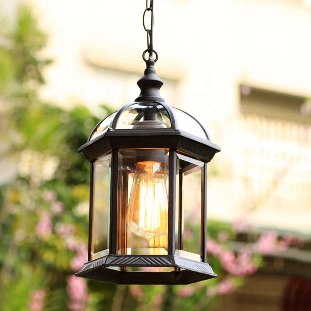 2022 Waterproof Garden Lights Patio Corridor Balcony Courtyard Villa Arbor Grapevine Plug In Pendant Lampara Outdoor Chandelier
