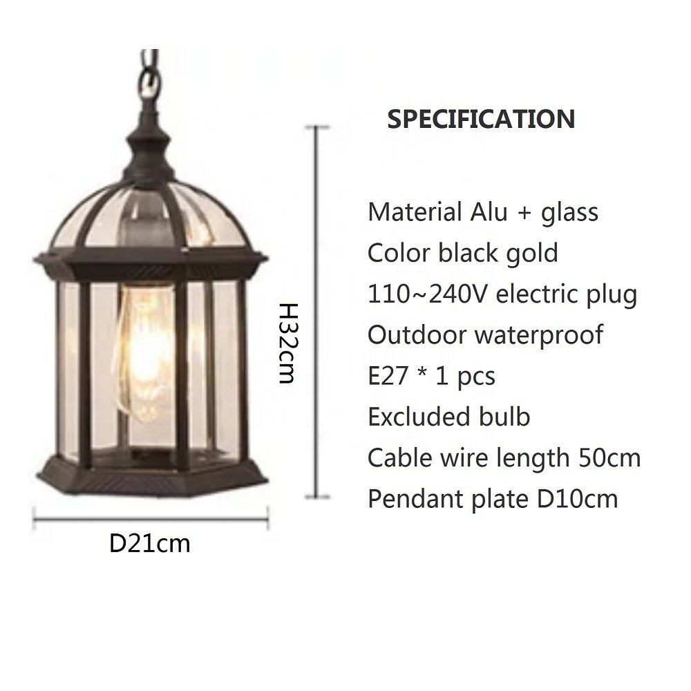 2022 Waterproof Garden Lights Patio Corridor Balcony Courtyard Villa Arbor Grapevine Plug In Pendant Lampara Outdoor Chandelier