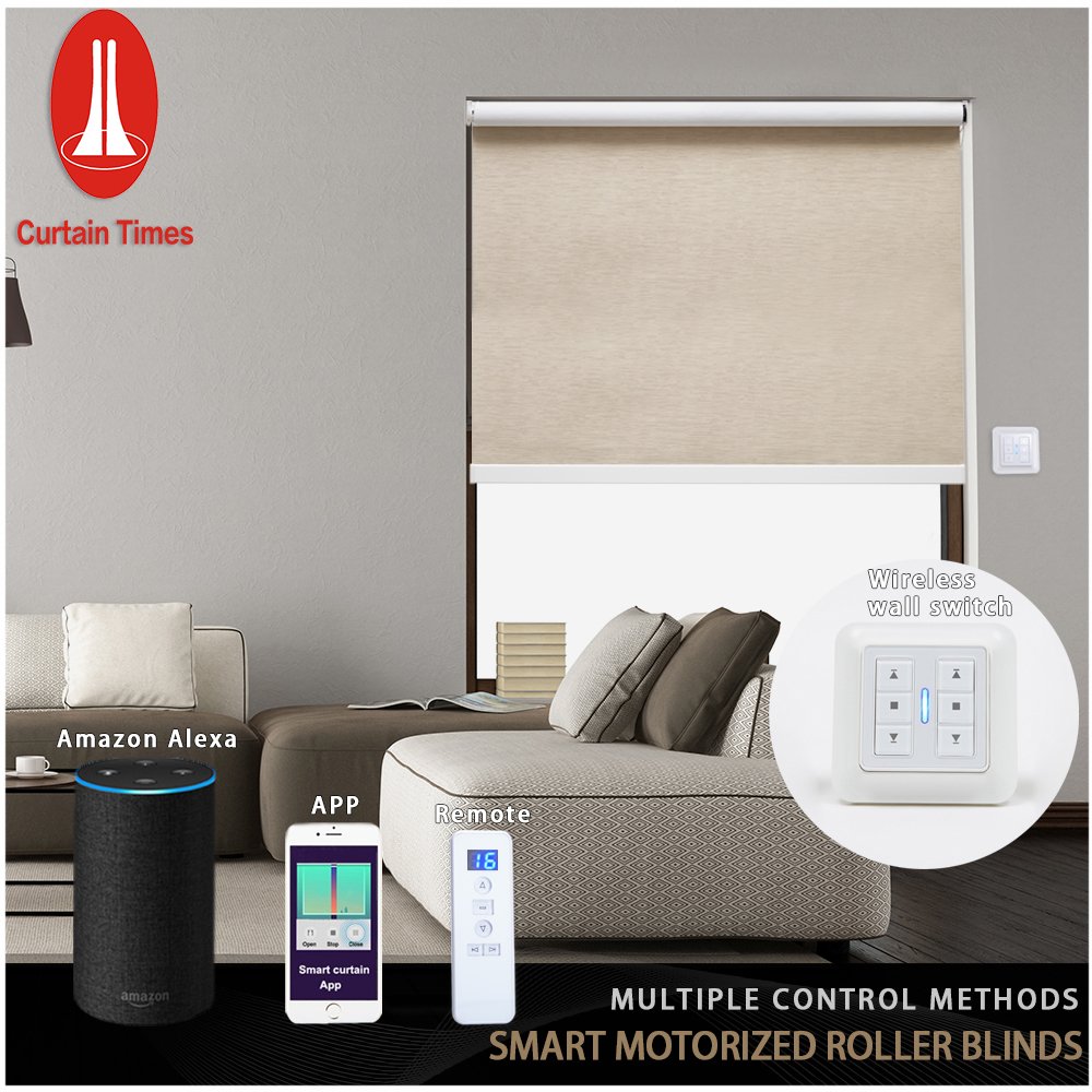 globally certificated light filtering 5 zip track motorized motor roller blinds and curtains