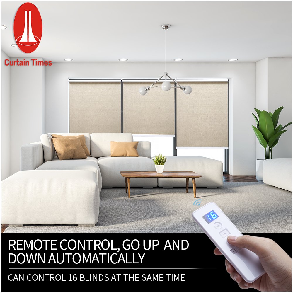 globally certificated light filtering 5 zip track motorized motor roller blinds and curtains