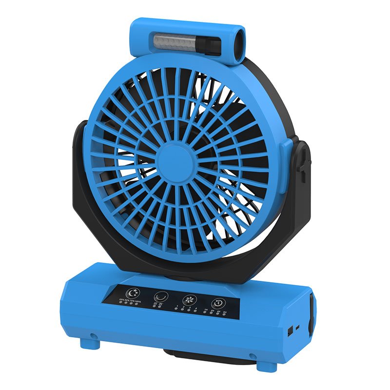 Promotion 20000mah Rechargeable Electric Industrial Camping Fan Tent Fan with LED Light Auto-oscillating Desk Outdoor Table Usb