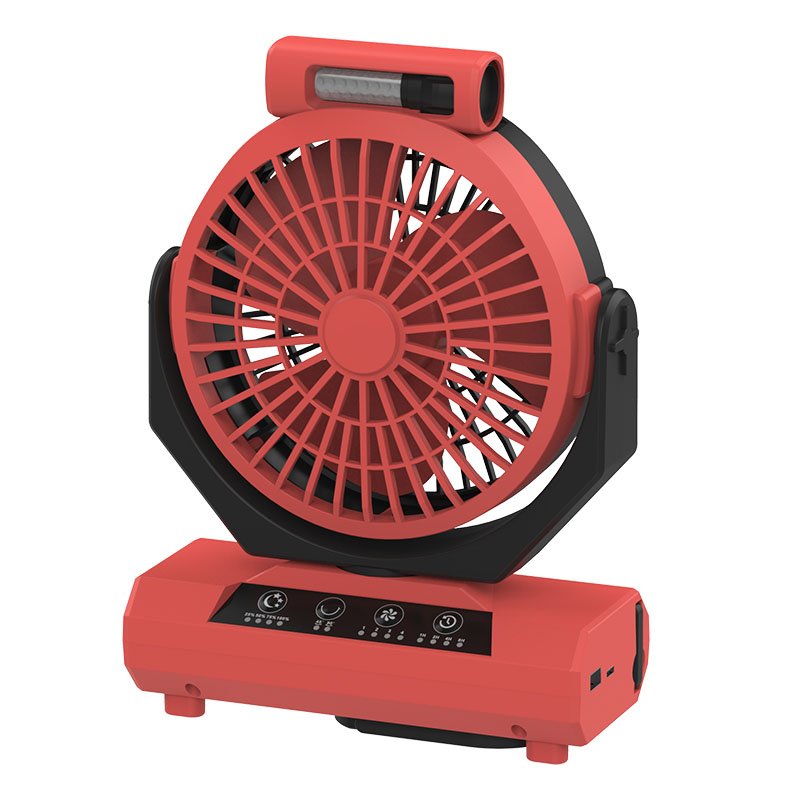 Promotion 20000mah Rechargeable Electric Industrial Camping Fan Tent Fan with LED Light Auto-oscillating Desk Outdoor Table Usb