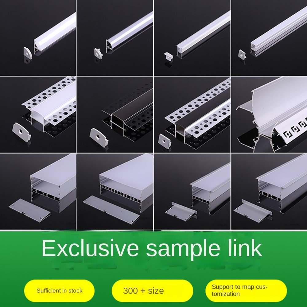 black Extrusion Aluminium Profile Led Strip Light Aluminium Profile For Ceiling Light Bar Lighting