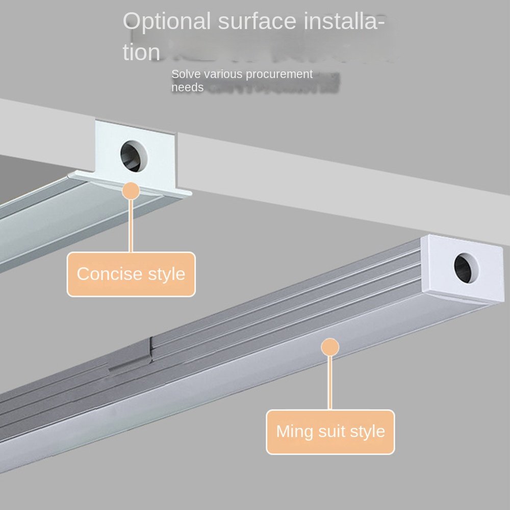 black Extrusion Aluminium Profile Led Strip Light Aluminium Profile For Ceiling Light Bar Lighting