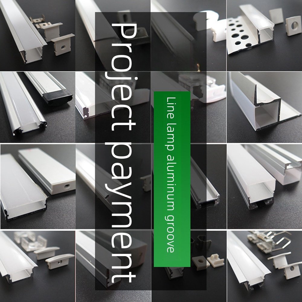 black Extrusion Aluminium Profile Led Strip Light Aluminium Profile For Ceiling Light Bar Lighting