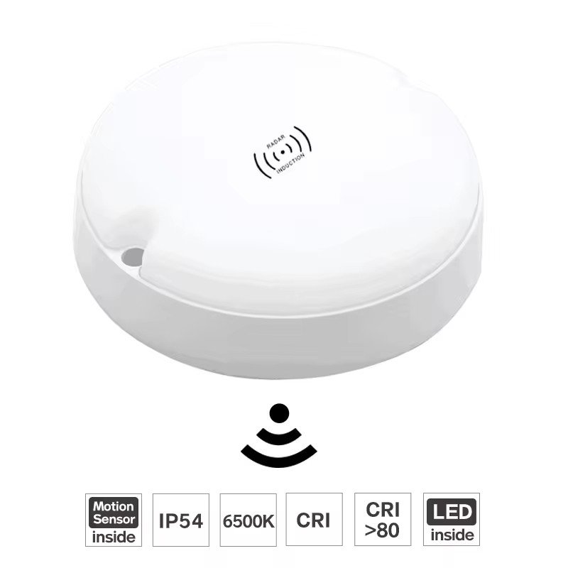 Modern Plastic Led wall Ceiling light Outdoor Garden Waterproof Led Bulkhead Lamp Lights with motion sensor