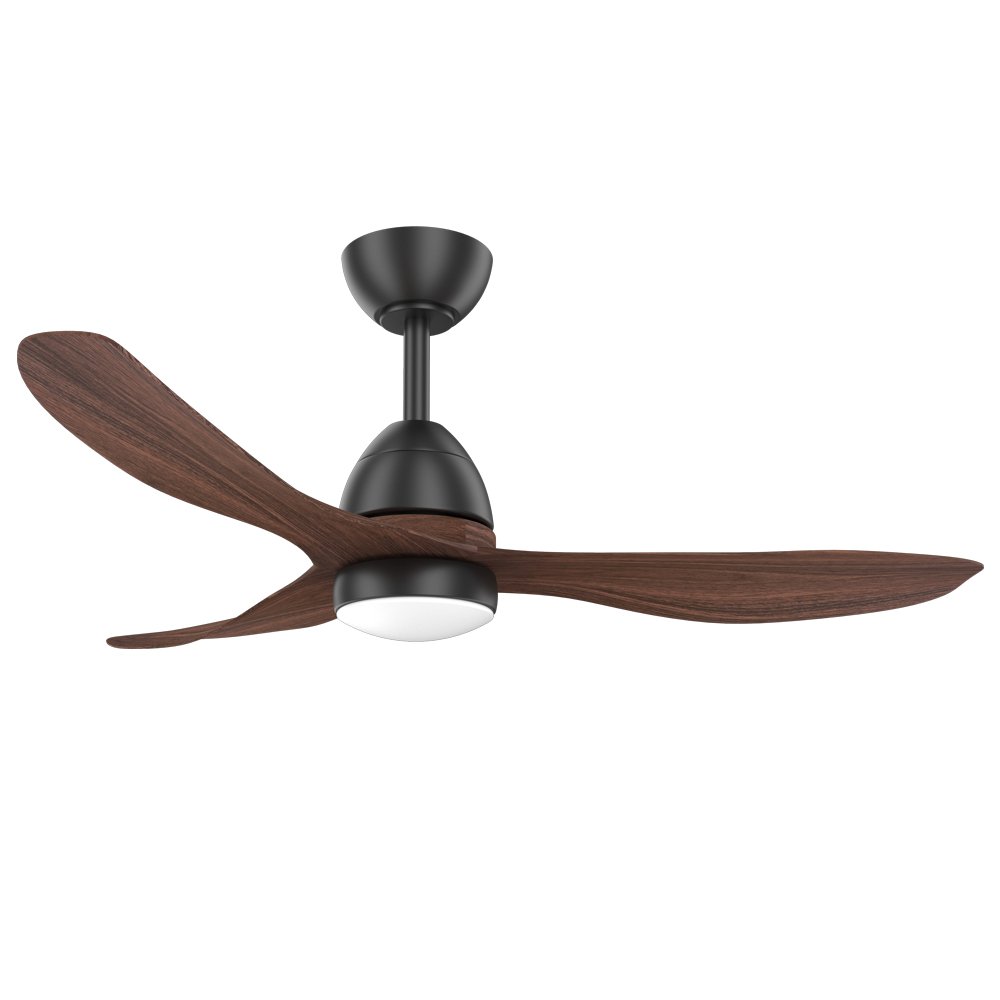 52 Inch 3 Blade Ceiling Fan Energy Saving DC Solid Wood Ceiling Fan With Light And Remote Control