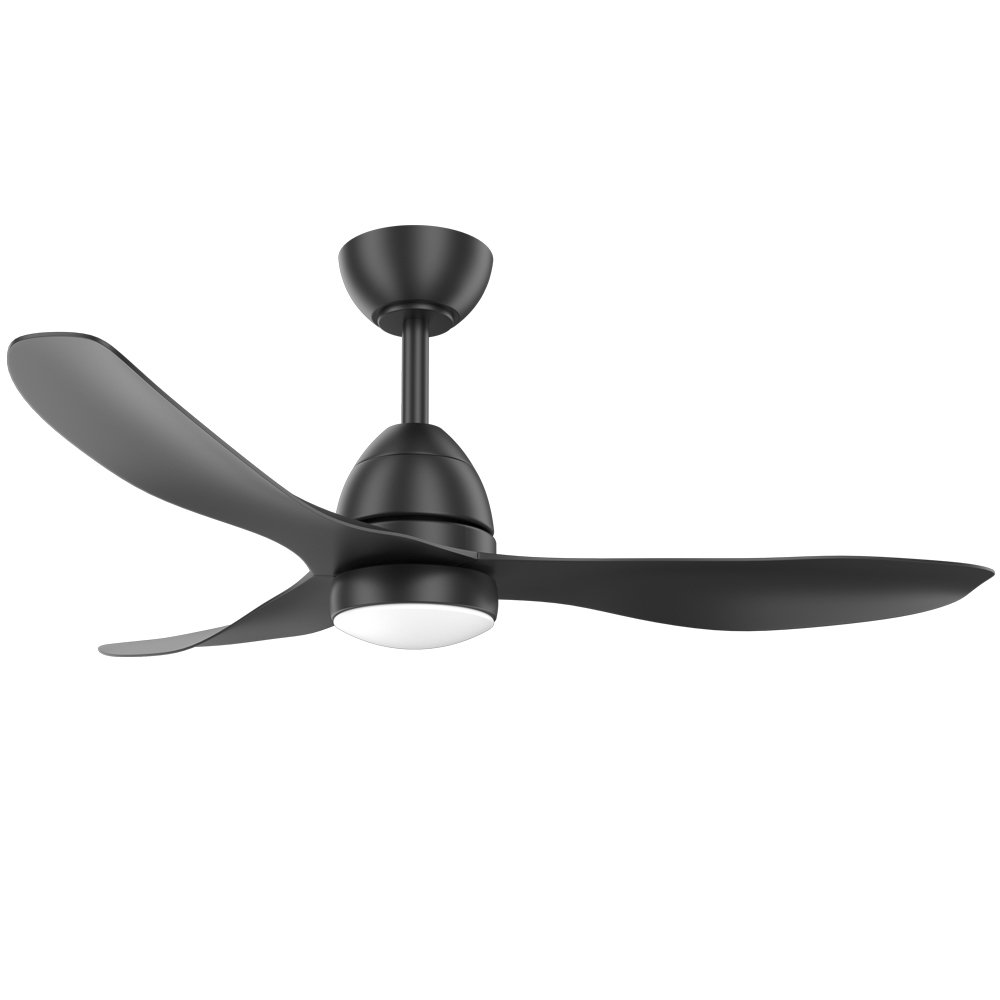 52 Inch 3 Blade Ceiling Fan Energy Saving DC Solid Wood Ceiling Fan With Light And Remote Control
