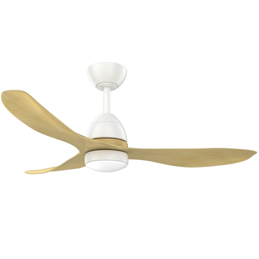 52 Inch 3 Blade Ceiling Fan Energy Saving DC Solid Wood Ceiling Fan With Light And Remote Control