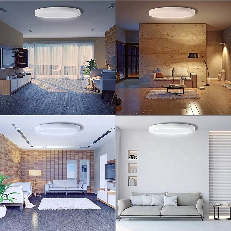 Manufacturer Project Surface Mounted LED Panel Lights Ceiling Dimmable Round Therapy Workshop Office Lighting