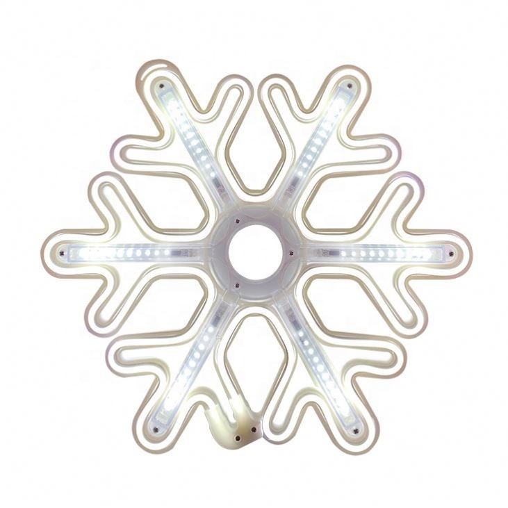New product atmosphere decoration motif lighting outdoor snowflake rgb led neon rope light