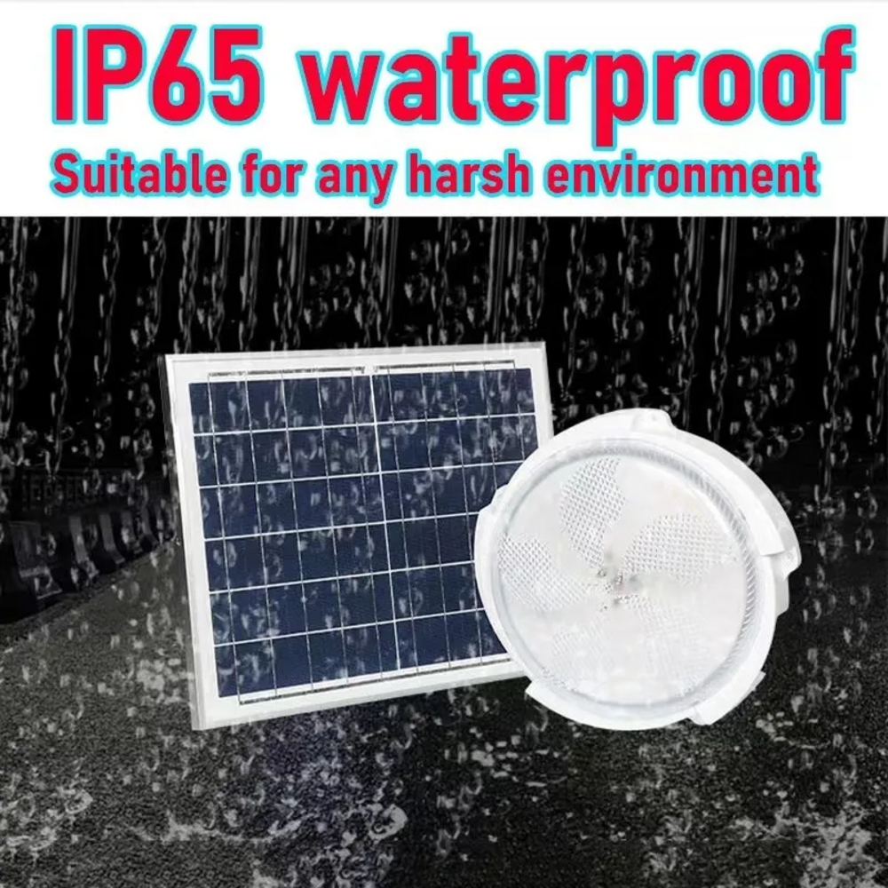 2025 FY Factory Direct 100W Indoor Solar Ceiling Light Remote Control LED UL ROHS Certified ABS Aluminum IP65 IP67 Outdoor