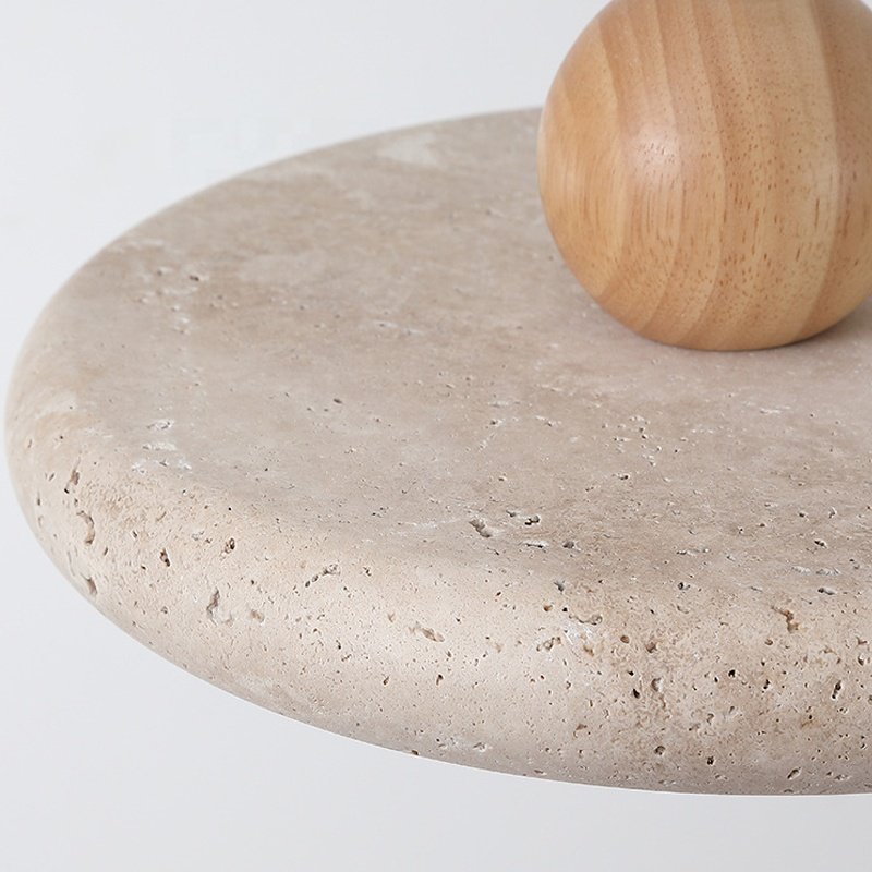 New arrival Indoor Yellow Travertine Pendant Light for bedroom dinning room led stone hanging lamp