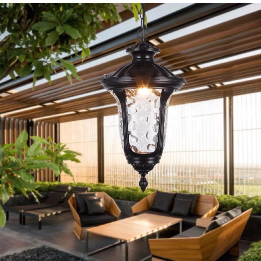 outdoor balcony garden design hanging ceiling led light glass pendant light Outdoor waterproof pendant light