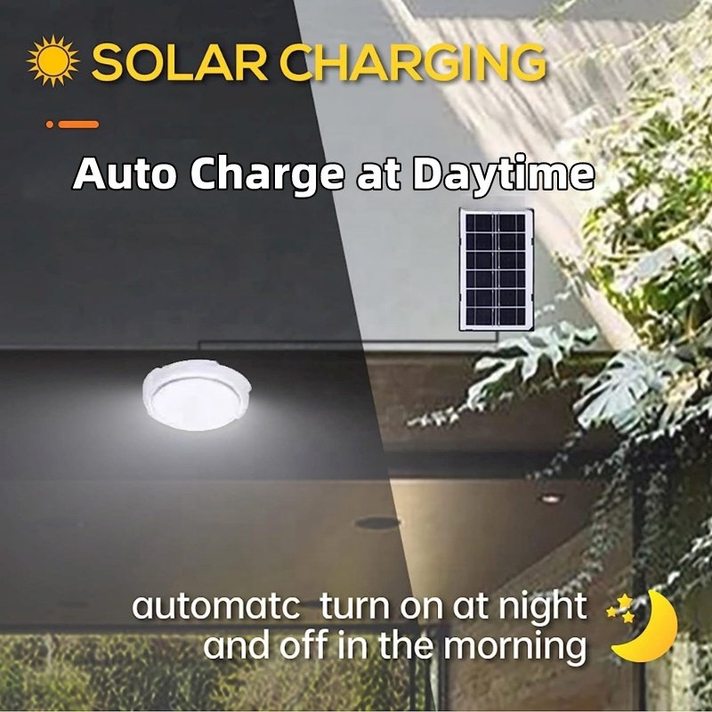 60w 100w 200w 300w With Remote Control Solar Light Lamp Indoor House Home Solar Ceiling Light