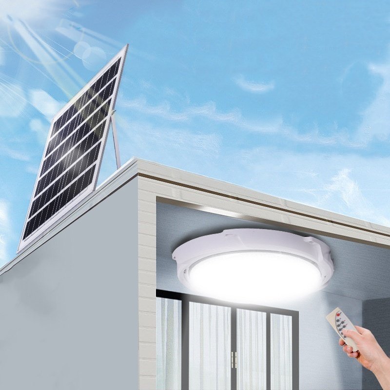 High Brightness Waterproof Remote Control 100W 200w 300w 400w 500w Indoor and Outdoor Solar Ceiling Light