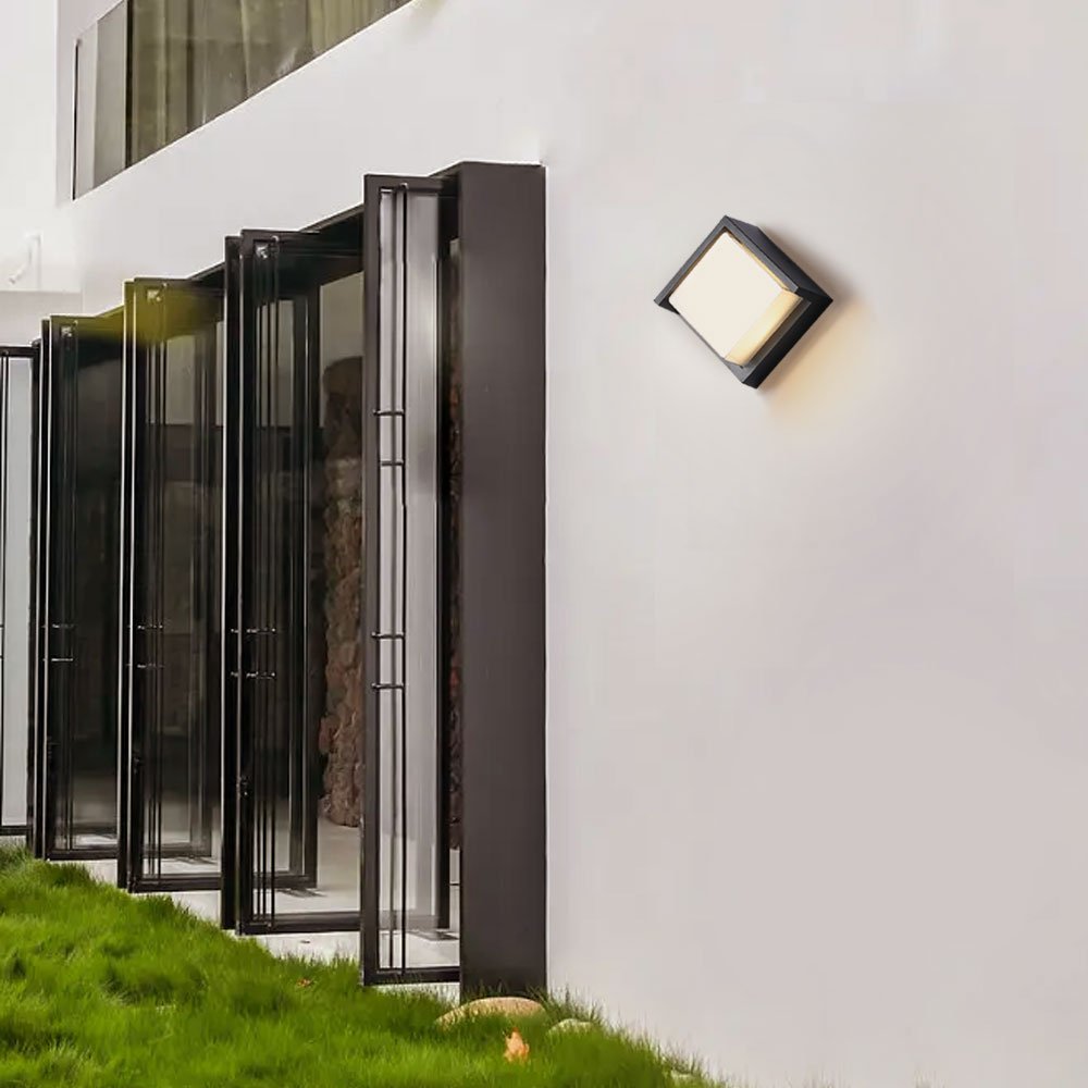 Aisilan external balcony modern classic vintage square ip65 outdoor electric led wall lamps garden lights
