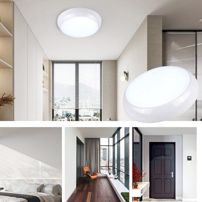 LED Ceiling Lamp Plastic IP65 Bathroom Ceiling Light 110V 220V Waterproof Light 18W 24W Outdoor Balcony Lights