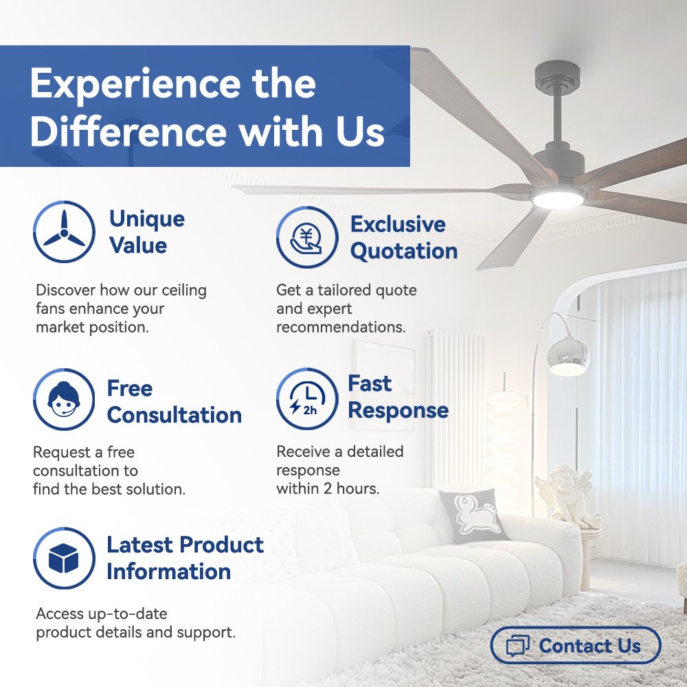 Modern 78inch Large Ceiling Fan with LED Light, 5 ABS Blades, Adjustable Speed Direction and Lighting, Brushless DC Motor