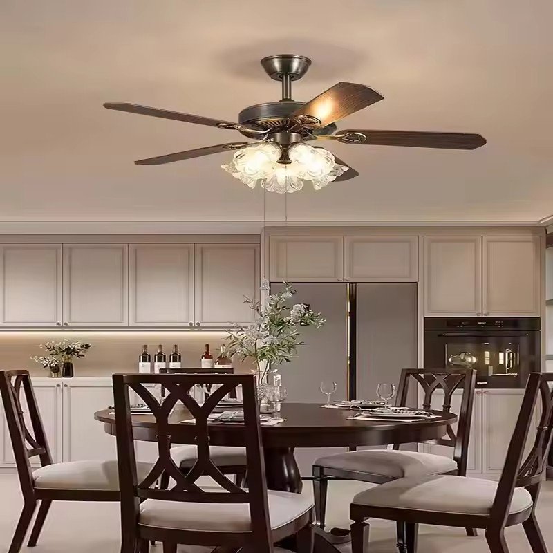 luxury modern chandelier outdoor remote control led silent ceiling fan with light