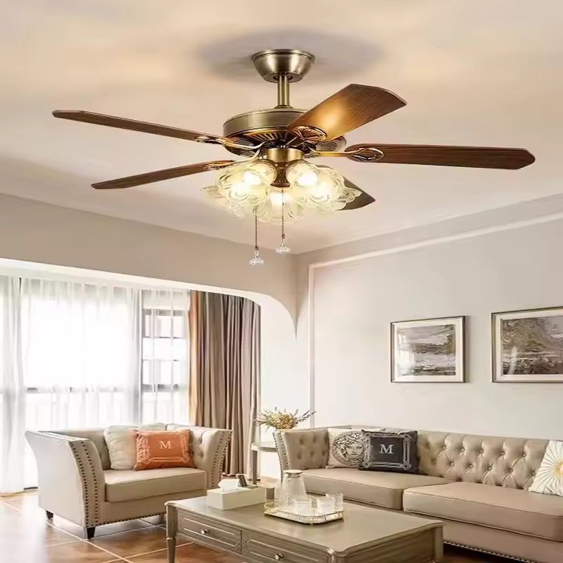 luxury modern chandelier outdoor remote control led silent ceiling fan with light