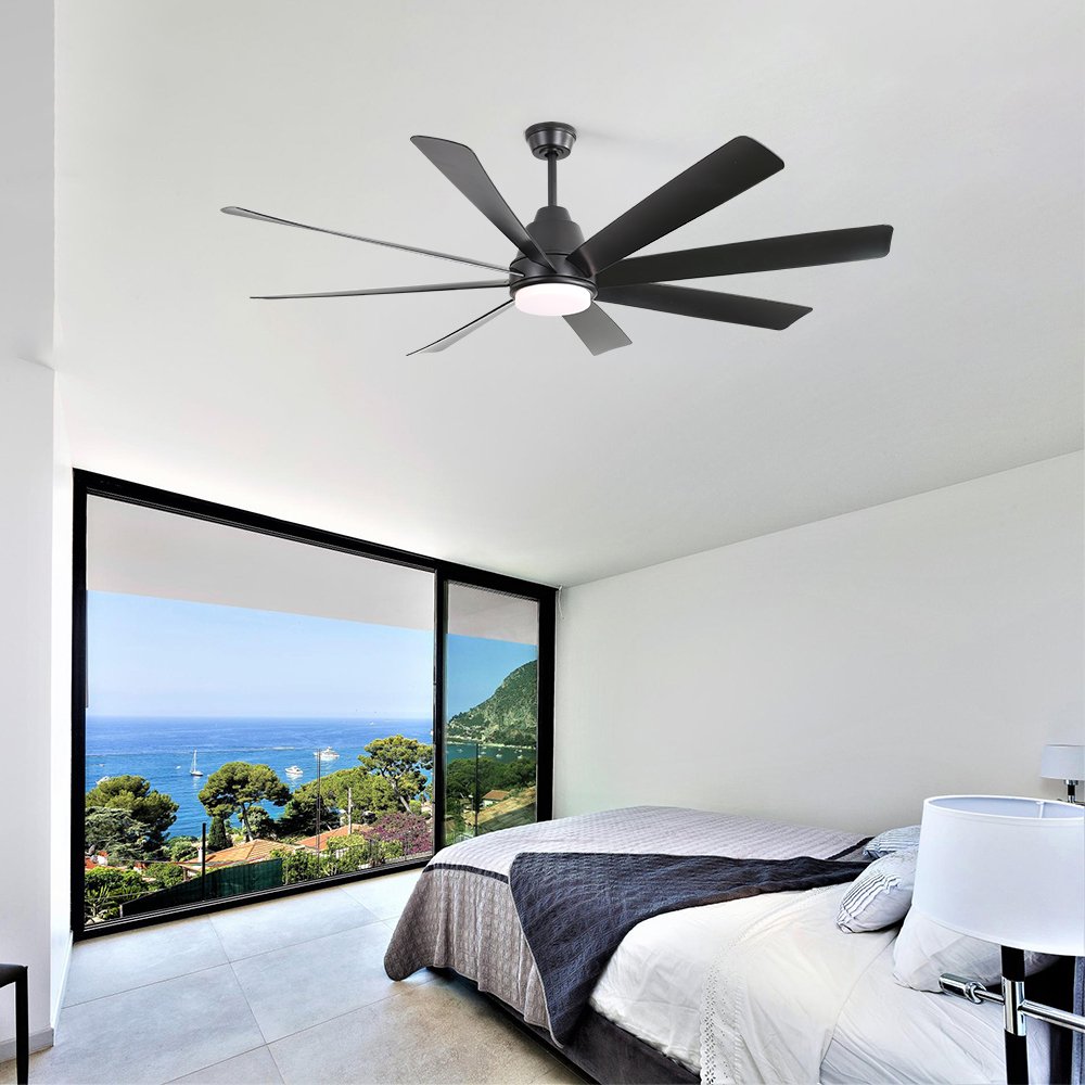 72 Inch Large Ceiling Fan With Bright Light Modern Simple Mute Workshop Ceiling Fan With LED Light