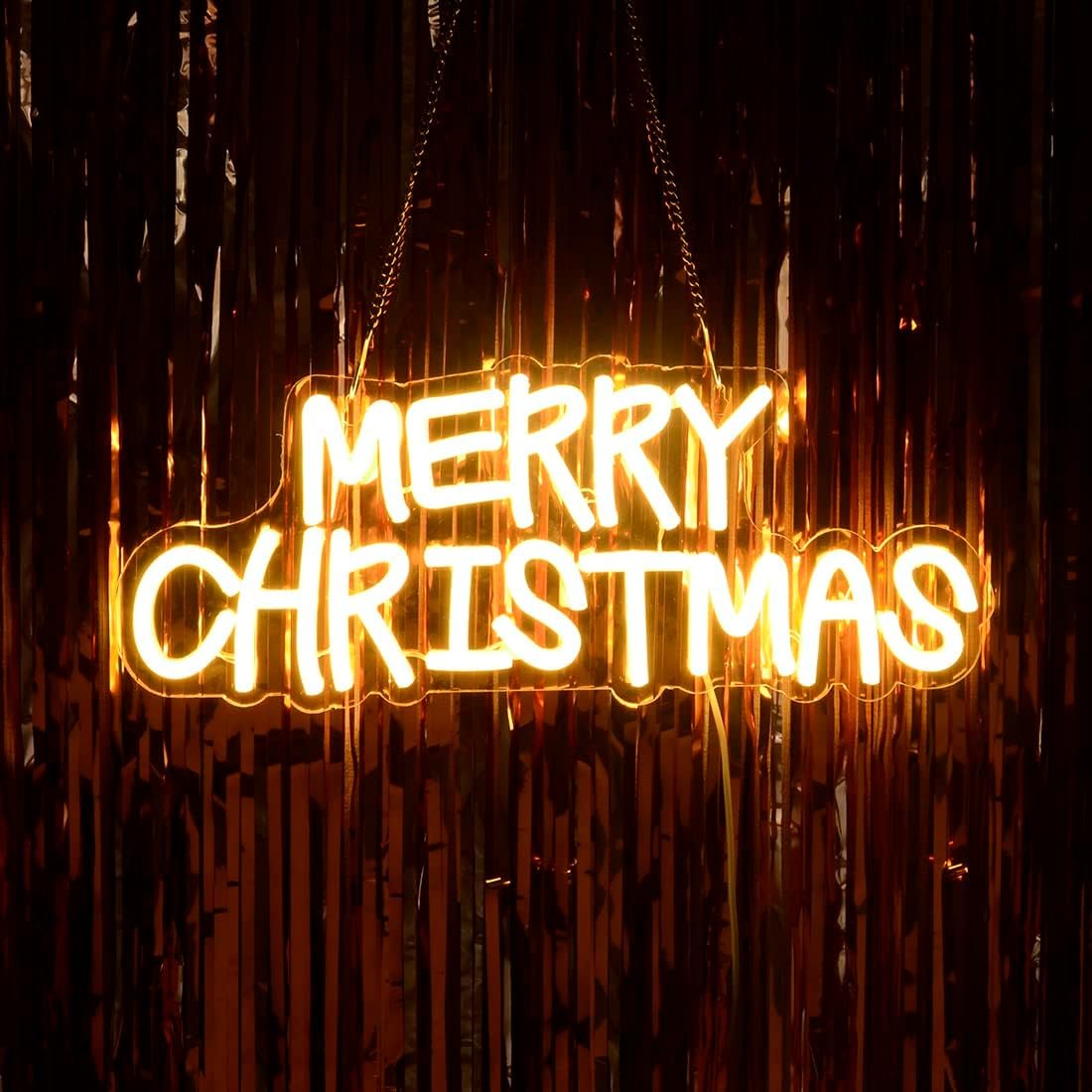 Winbo Merry Christmas Led Sign Light With Acrylic Panels Wall Decor Nightlight For Parties Bedroom Christmas Neon