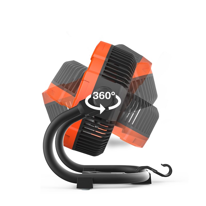 Rechargeable shaking head 20000mah electric desk stand table portable fan solar outdoor camping battery fan with led light